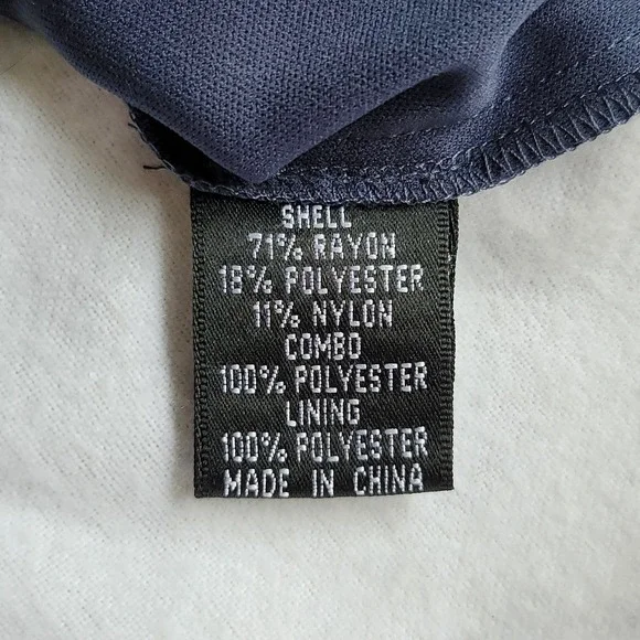 ADRIANNA PAPELL Size 12P Blue Gray Metallic Pleated Formal Party Cocktail Dress - Picture 7 of 9